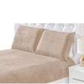Lençol De Plush Queen Mantinha Soft Com Fronha 3Pçs 400 Fios