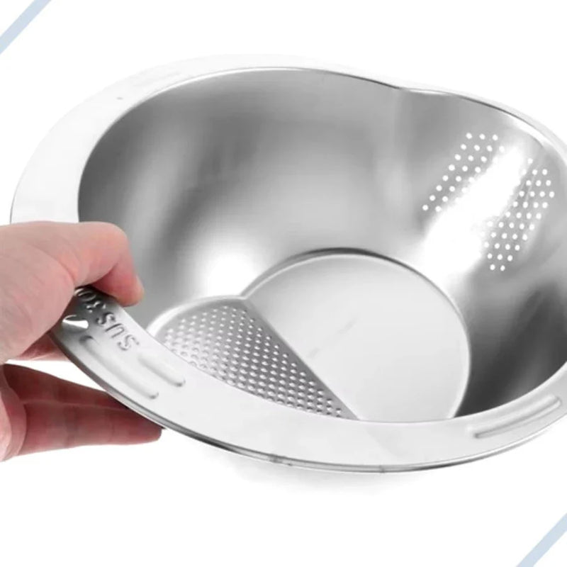 Escorredor de Arroz de Aço Inox