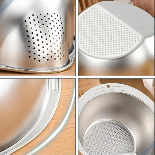 Escorredor de Arroz de Aço Inox