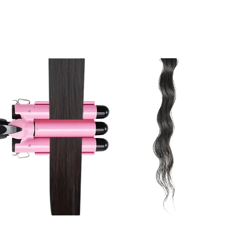 Chapinha Trio-ondas Modelador Cabelo Profissional Bivolt
