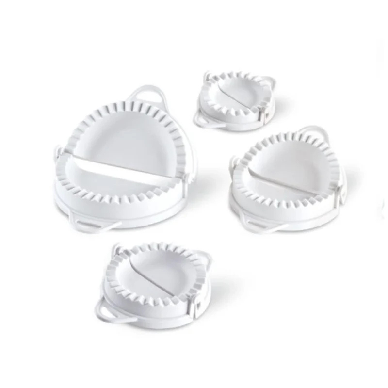 Kit de Formas para Fazer e Fechar Pastel e Risoles – 4 Tamanhos com Cortador de Massa Embutido