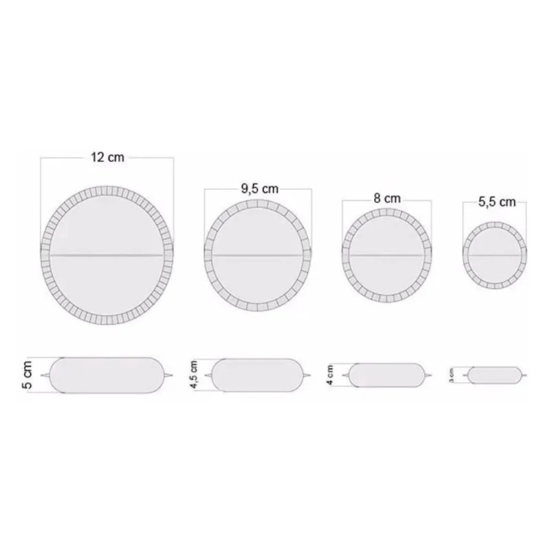 Kit de Formas para Fazer e Fechar Pastel e Risoles – 4 Tamanhos com Cortador de Massa Embutido
