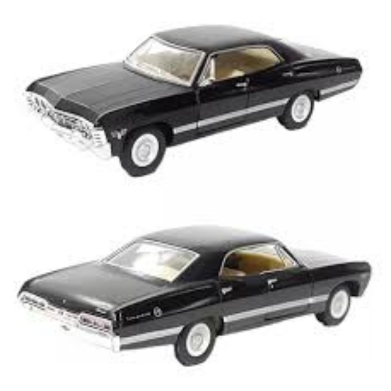 Impala 67 Supernatural Miniatura em Metal com Fricção e Portas que Abrem
